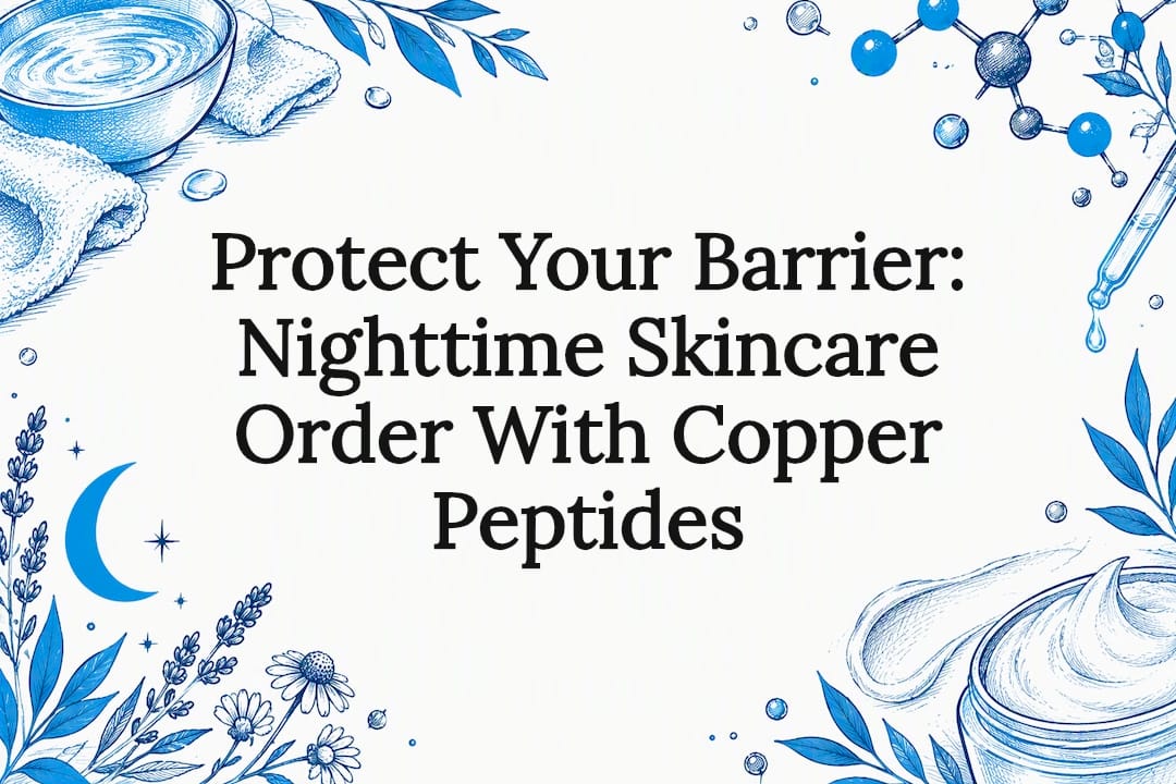 Decorative nighttime skincare title card