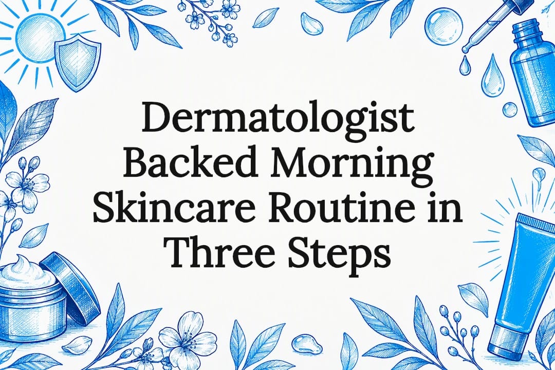 Skincare routine decorative title card
