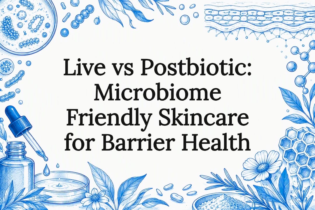 Microbiome skincare title card illustration