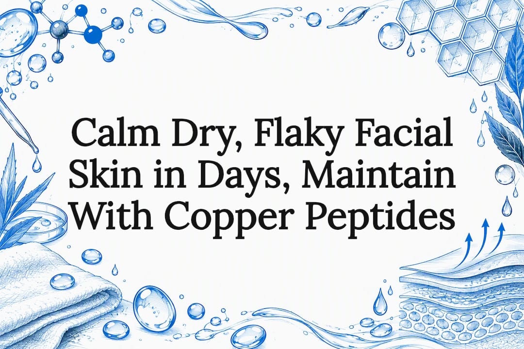 Decorative dry skin skincare title card