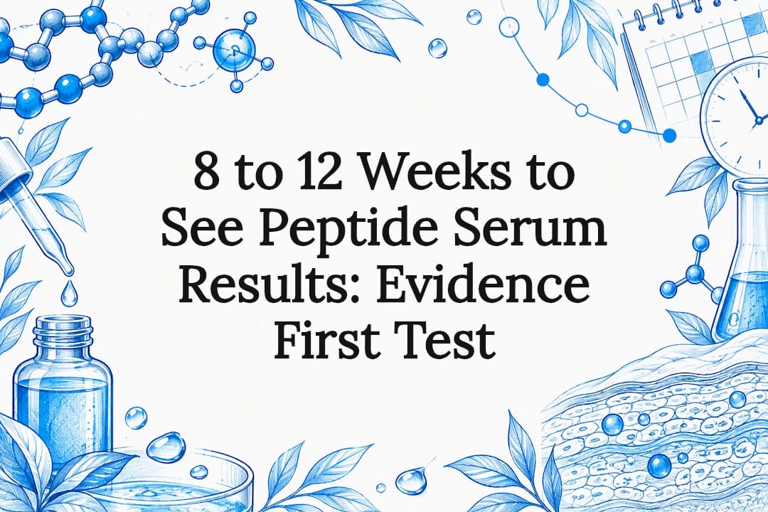 Peptide serum evidence title card illustration