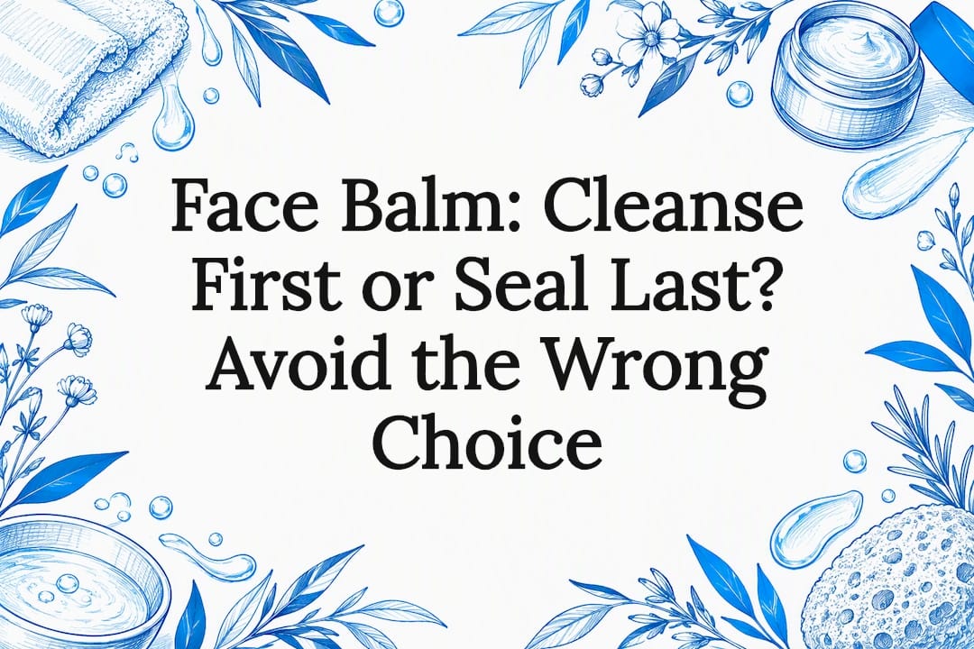 Sketch of balm jar and cleansing cloth
